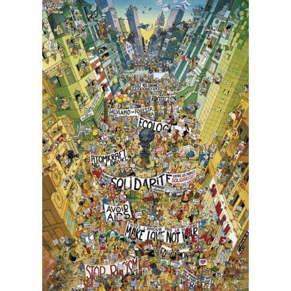 Zwariowany protest (2000el.) - Sklep Art Puzzle